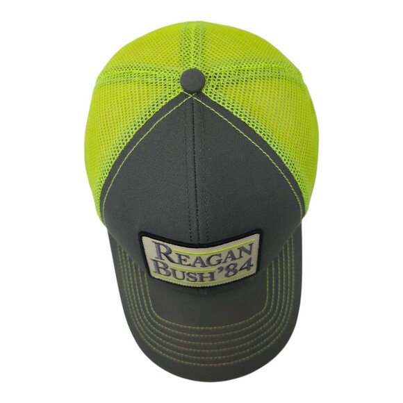 Reagan Bush 84 Mesh Snapback Cap Vintage Trucker Baseball Hat Rowdy Gentleman - Picture 6 of 12